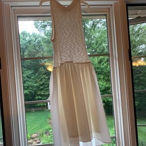 white high low dress